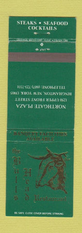 Matchbook Cover - The Blue Head Restaurant Binghamton NY