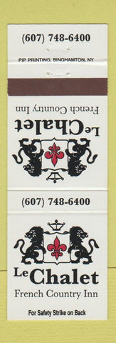 Matchbook Cover - Le Chalet French Country Inn