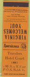 Matchbook Cover - Perkins Americana Travelers Hotel Norfolk VA Orange