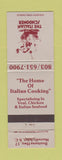 Matchbook Cover - Italian Schooner Murrels Inlet SC