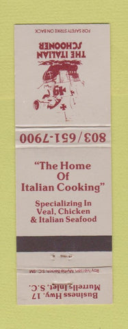 Matchbook Cover - Italian Schooner Murrels Inlet SC