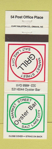 Matchbook Cover - Market Street Oyster Bar Salt Lake City UT