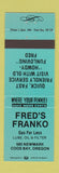 Matchbook Cover - Fred's Franko Gas Coos Bay OR