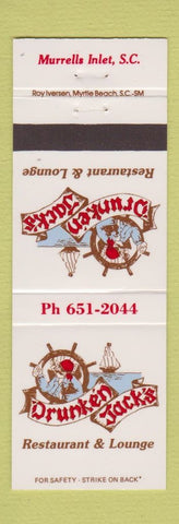 Matchbook Cover - Drunken Jack's Restaurant Murrells Inlet SC