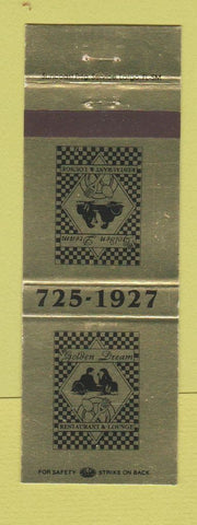 Matchbook Cover - Golden Dream Restaurant Clearwater FL