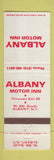 Matchbook Cover - Albany Motor Inn NY