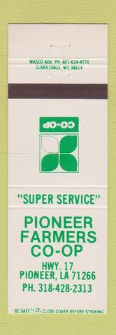 Matchbook Cover - Pioneer Farms COOP Pioneer LA