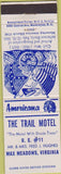 Matchbook Cover - Perkins Americana Trail Motel Max Meadows VA White