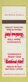 Matchbook Cover - Entersextion New Iberia LA Supper Club