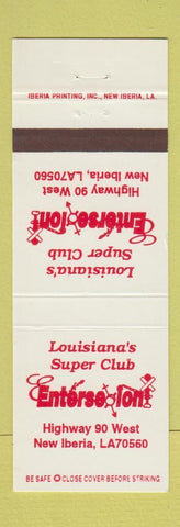 Matchbook Cover - Entersextion New Iberia LA Supper Club