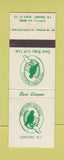 Matchbook Cover - Qual Ridge Golf Club Sanford NC