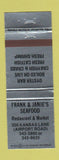 Matchbook Cover - Frank and Janie's Seafood SILVER