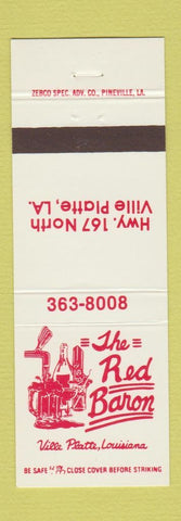 Matchbook Cover - The Red Baron Ville Platte LA