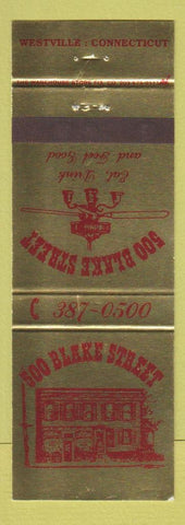 Matchbook Cover - Old Blake Street Westville CT