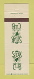 Matchbook Cover - Steak Club West Hartford Vernon Wethersfield CT