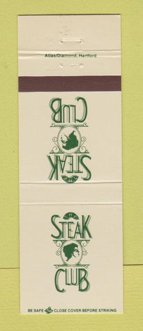 Matchbook Cover - Steak Club West Hartford Vernon Wethersfield CT