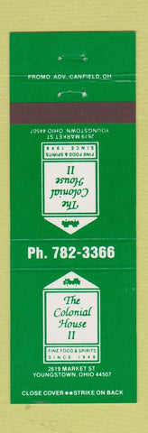 Matchbook Cover - Colonial House II Youngstown OH
