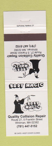 Matchbook Cover - Body Magic Auto Body Whitman MA