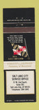 Matchbook Cover - Fidelity Deposit Insurance MD Salt Lake City UT