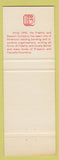 Matchbook Cover - Fidelity Deposit Insurance MD Salt Lake City UT