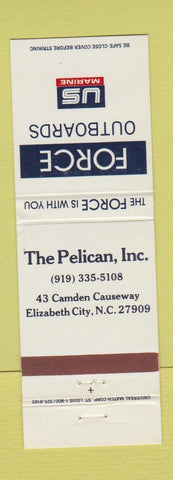 Matchbook Cover - Force Outboard Boat Motors The Pelican Elizabeth City NC
