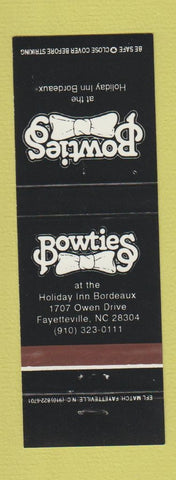 Matchbook Cover - Bowties Holiday Inn Fayetteville NC