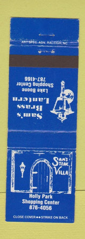 Matchbook Cover - Sam's Steak Villa Holly Park Lake Boone NC? WEAR