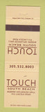 Matchbook Cover - Touch South Beach Grill Miami Beach FL