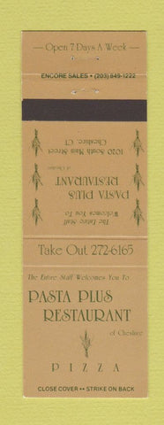 Matchbook Cover - Pasta Plus Pizza Cheshire CT