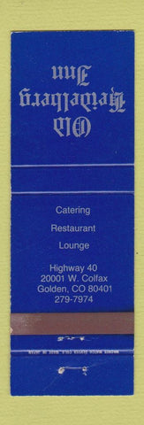 Matchbook Cover - Old Heidelberg Inn Golden Colorado