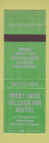 Matchbook Cover - West Inns Village Inn Motel Springfield OR