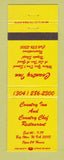Matchbook Cover - Country Inn and Country Chef Restaurant Big Otter WV