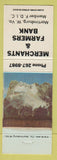 Matchbook Cover - Merchants and Farmers Bank Martinsburg WV