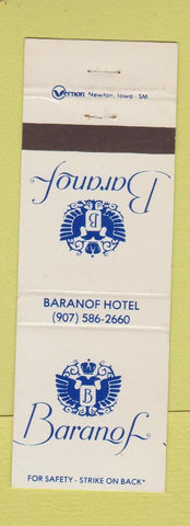 Matchbook Cover - Baranof Hotel AK