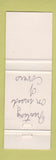 Matchbook Cover - Turban Steak North York? ON WEAR