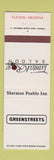 Matchbook Cover - Greenstreet Sheraton Tucson AZ