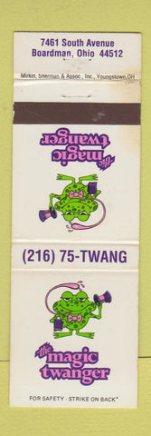 Matchbook Cover - The Magic Twanger Boardman OH frog WEAR