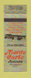 Matchbook Cover - Monte Carlo Ristorante Columbus OH