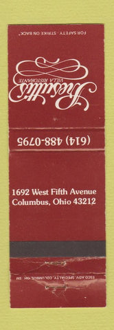 Matchbook Cover - Presutti's Restaurant Italian Columbus OH