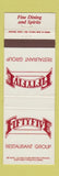 Matchbook Cover - Fifty Five Restaurant Group Columbus OH
