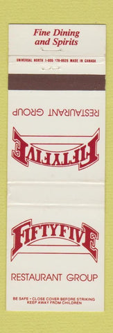 Matchbook Cover - Fifty Five Restaurant Group Columbus OH