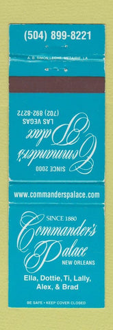 Matchbook Cover - Commander's Palace New Orleans LA