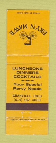 Matchbook Cover - Bryn Mawr Restaurant Granville OH