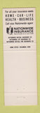 Matchbook Cover - Nationwide Insurance Paul shore Inez Elkin NC