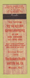 Matchbook Cover - Bankers Health Life Insurance Macon GA WEAR
