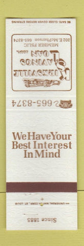 Matchbook Cover - Kirksville Savings Loan MO