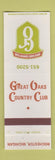 Matchbook Cover - Great Oaks Country Club Rochester MI
