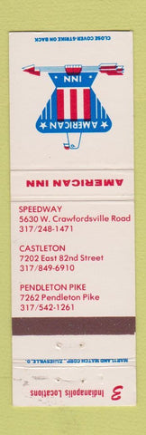 Matchbook Cover - American Inn Speedway Castleton Pendleton Pike IN