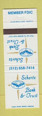Matchbook Cover - Schertz Bank and Trust TX?