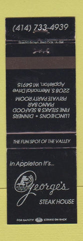 Matchbook Cover - George's Steak House Appleton WI